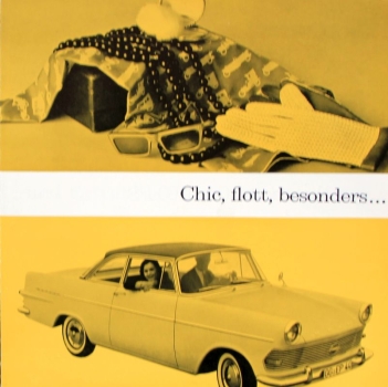 Opel Rekord 60 PS Modelprogram 1960 "Chic, flott, besonders" Carbrochure (8252)